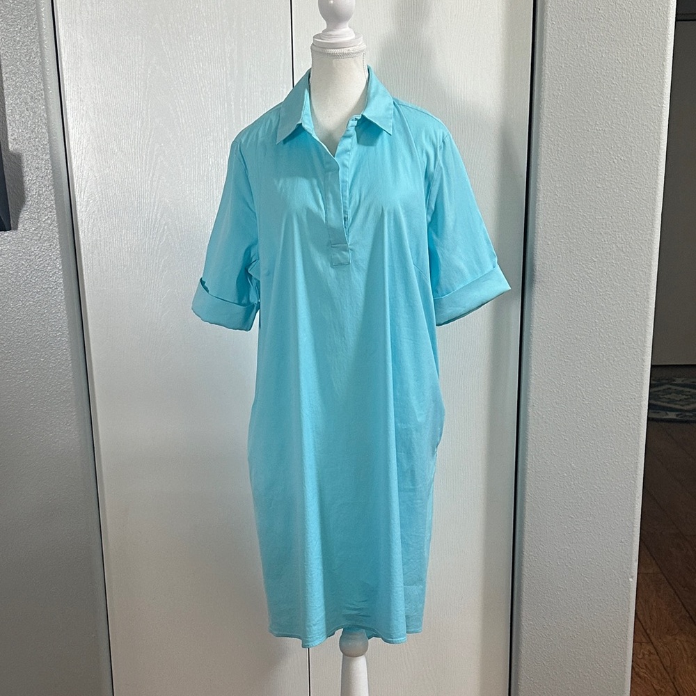 Chico's sky blue high low dress